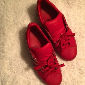 Men Adidas Red Sneakers Leather size 10